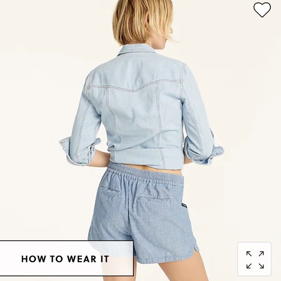 J. Crew seaside short in chambray. Size small - Picture 8 of 8